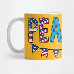 Peace 4th of July cliparts illustration Mug